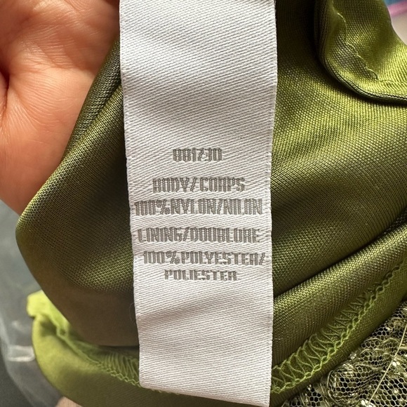 Theia Cocktail Fully Embellished Sequin Dress in Green Size 0 - Picture 8 of 16